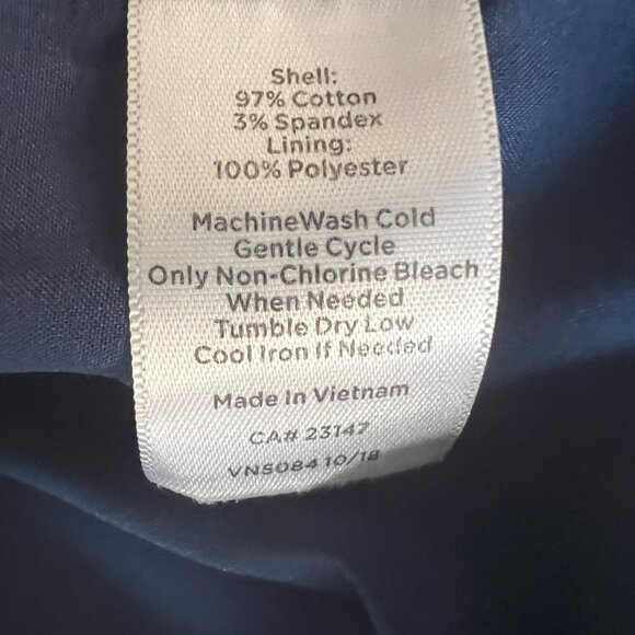 (NWOT) Talbots Art Deco A-Line Skirt Navy and White Size 10 - Picture 5 of 5